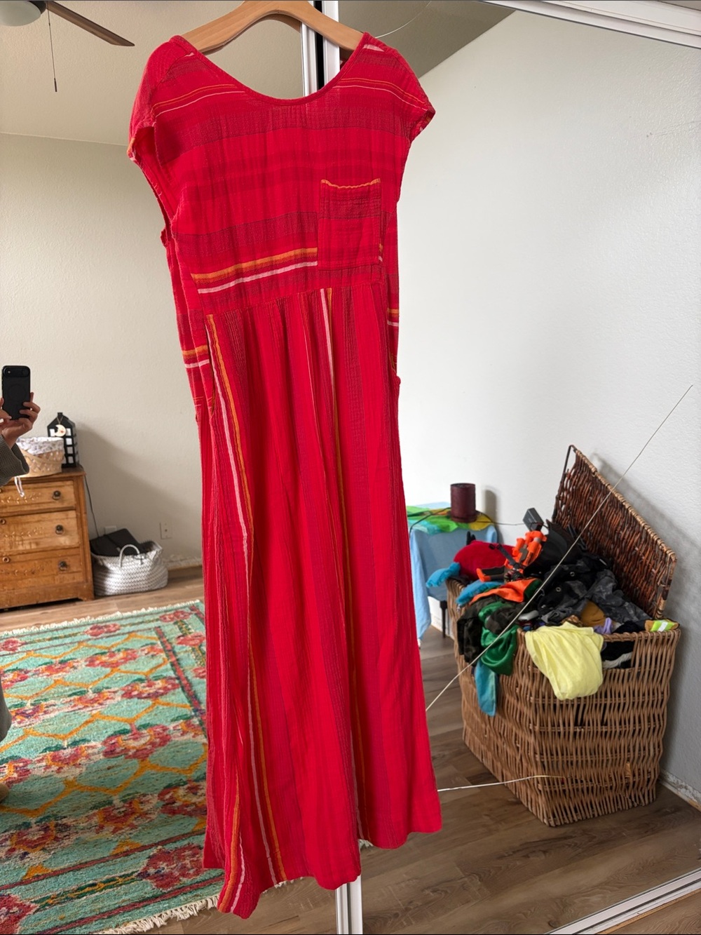 Ace & Jig Red Striped Maxi Dress